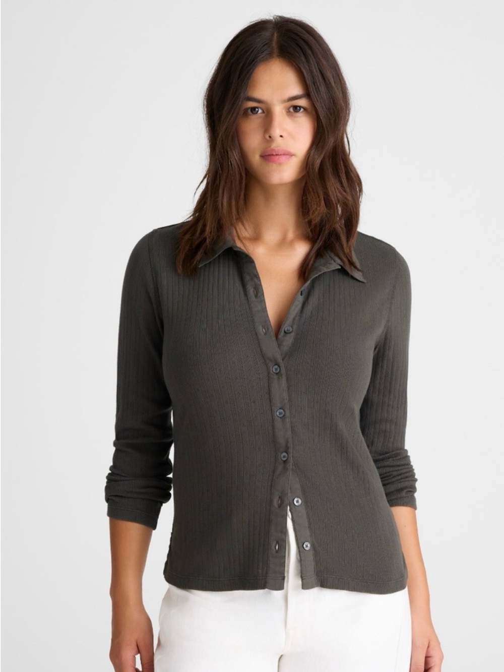 EUC Madewell Dark Grey Pointelle Cardiagn